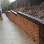 Finished brick wall alongside a staircase | London Bricklaying